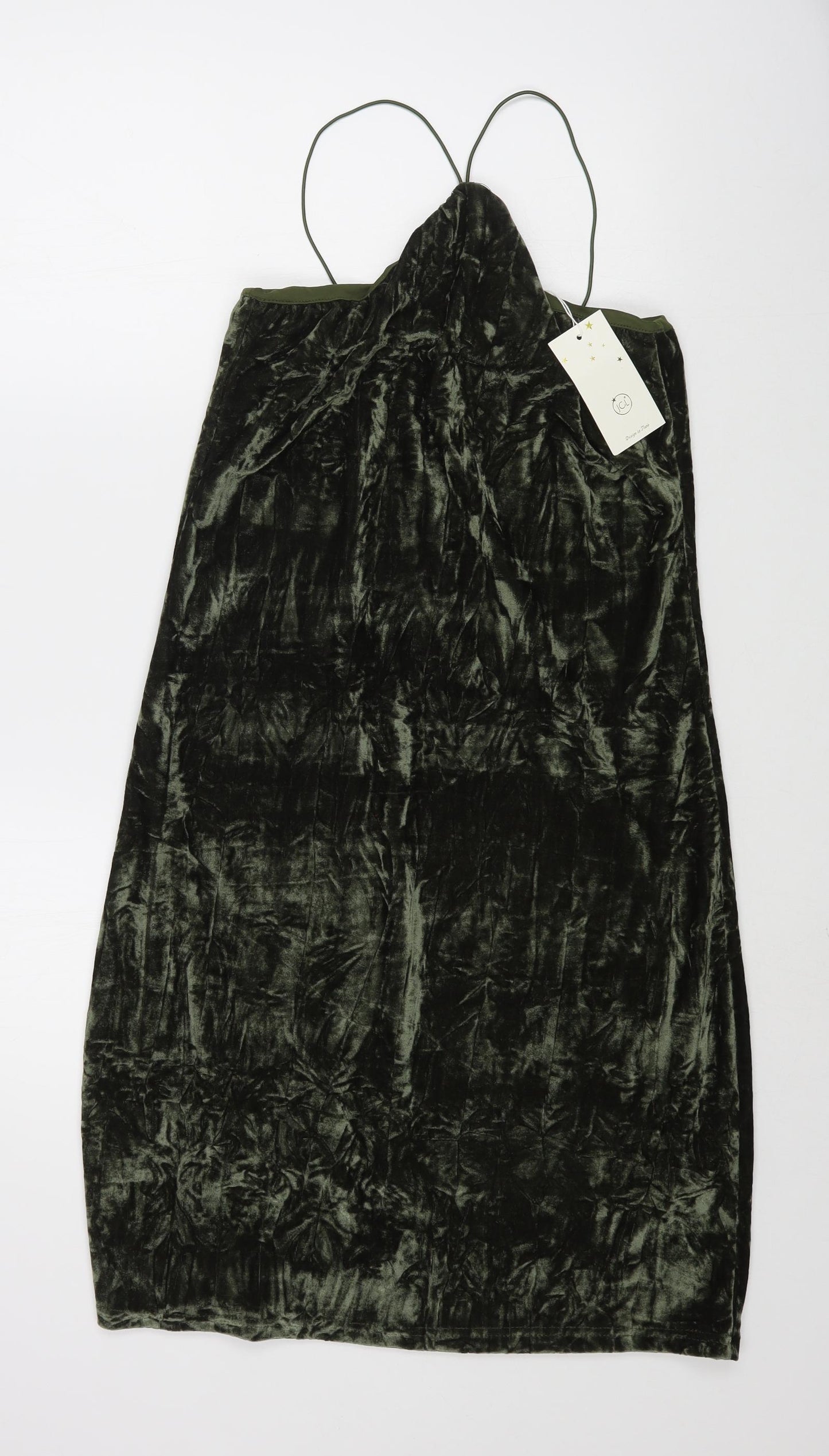 JCL Womens Green  Polyester A-Line  Size M  Halter Pullover