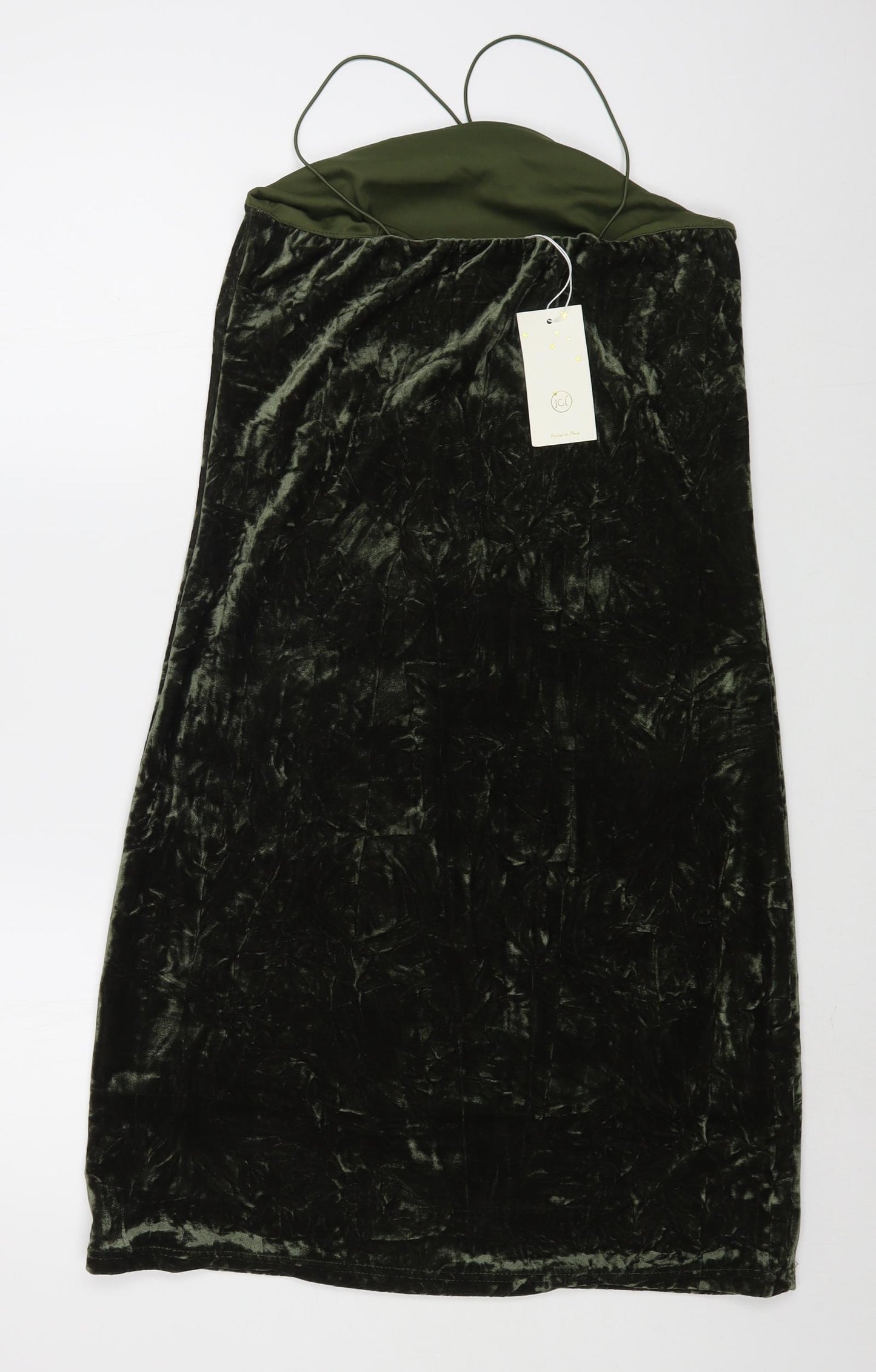 JCL Womens Green  Polyester A-Line  Size M  Halter Pullover