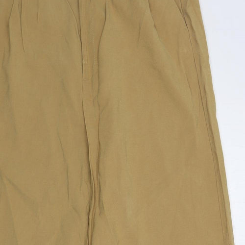 Stradivarius Womens Beige  Viscose Trousers  Size 12 L30 in Regular Zip