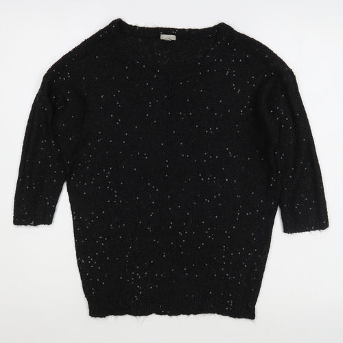OVS Womens Black Round Neck  Polyester Pullover Jumper Size S