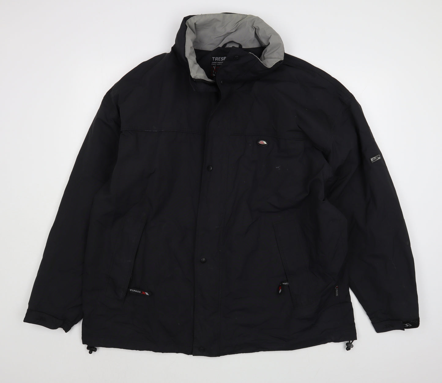 Trespass Mens Black   Rain Coat Coat Size XL  Zip