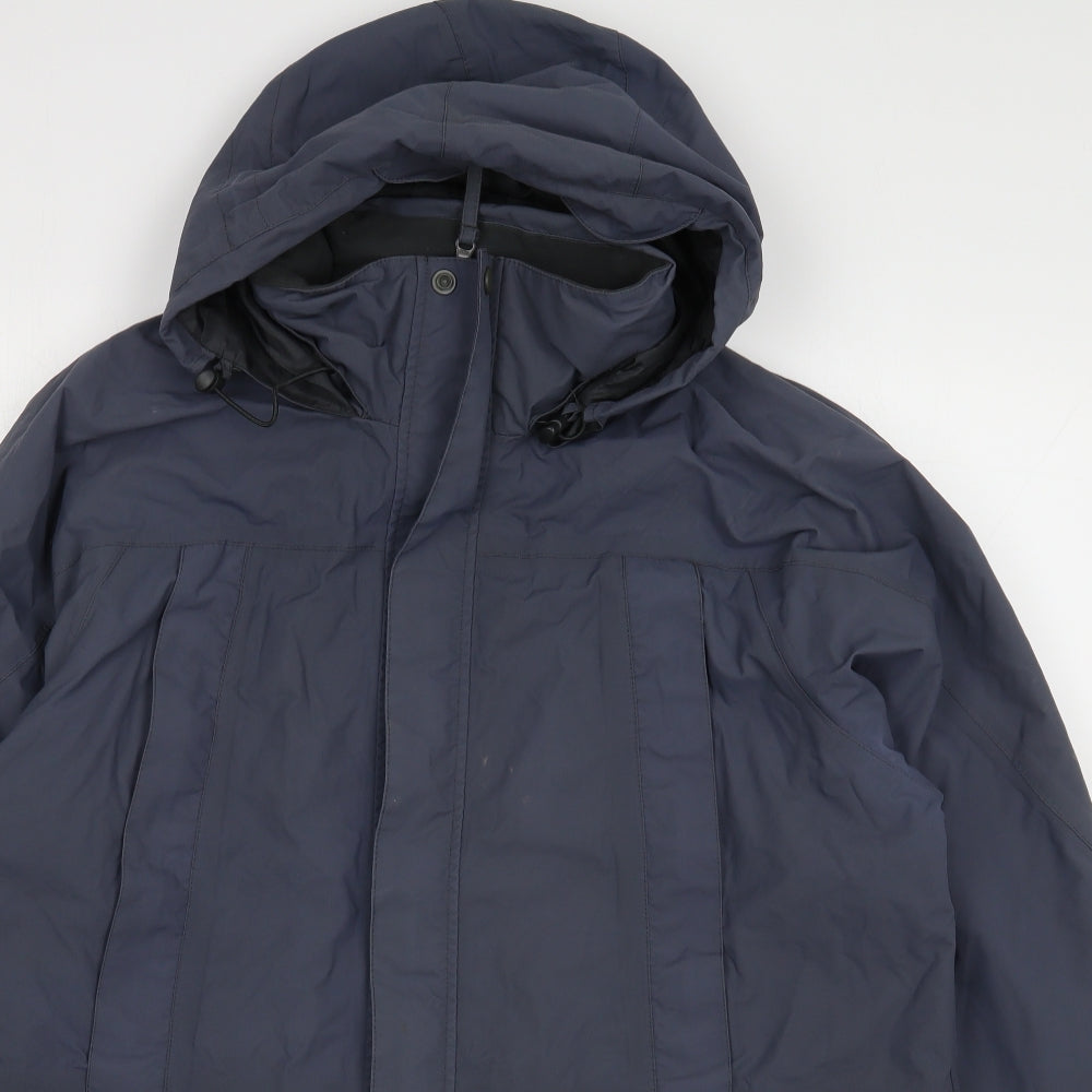 Mountain Life Mens Grey   Rain Coat Coat Size XL  Zip