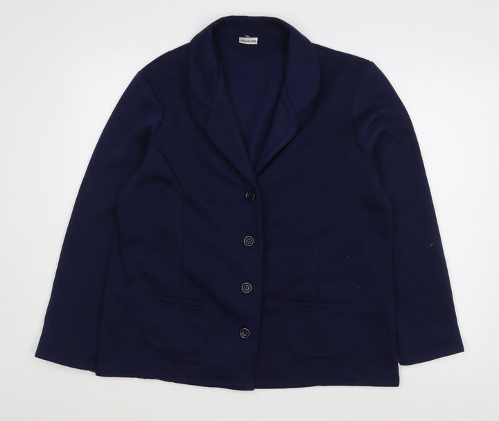 Damart Womens Blue Jacket Size M Button