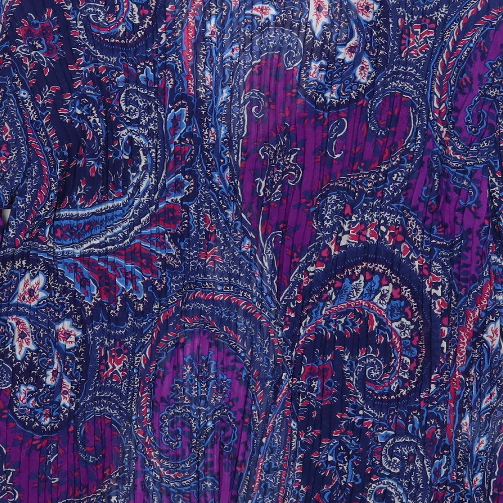 CC Womens Multicoloured Paisley Viscose Wrap Blouse Size M V-Neck