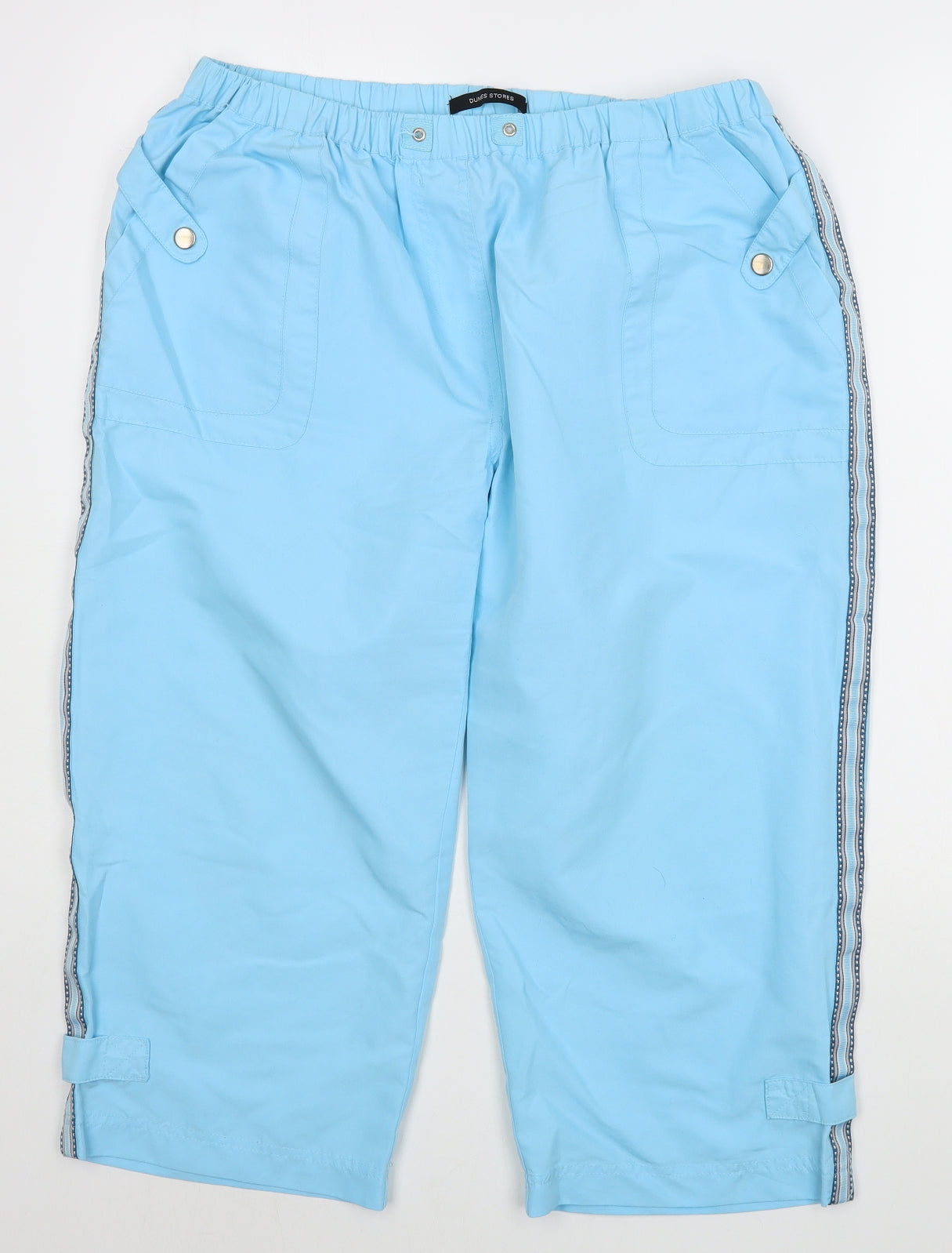 Dunnes Stores Womens Blue  Polyester Jogger Trousers Size 16 L20 in Regular