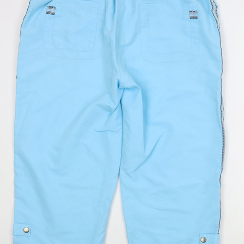 Dunnes Stores Womens Blue  Polyester Jogger Trousers Size 16 L20 in Regular