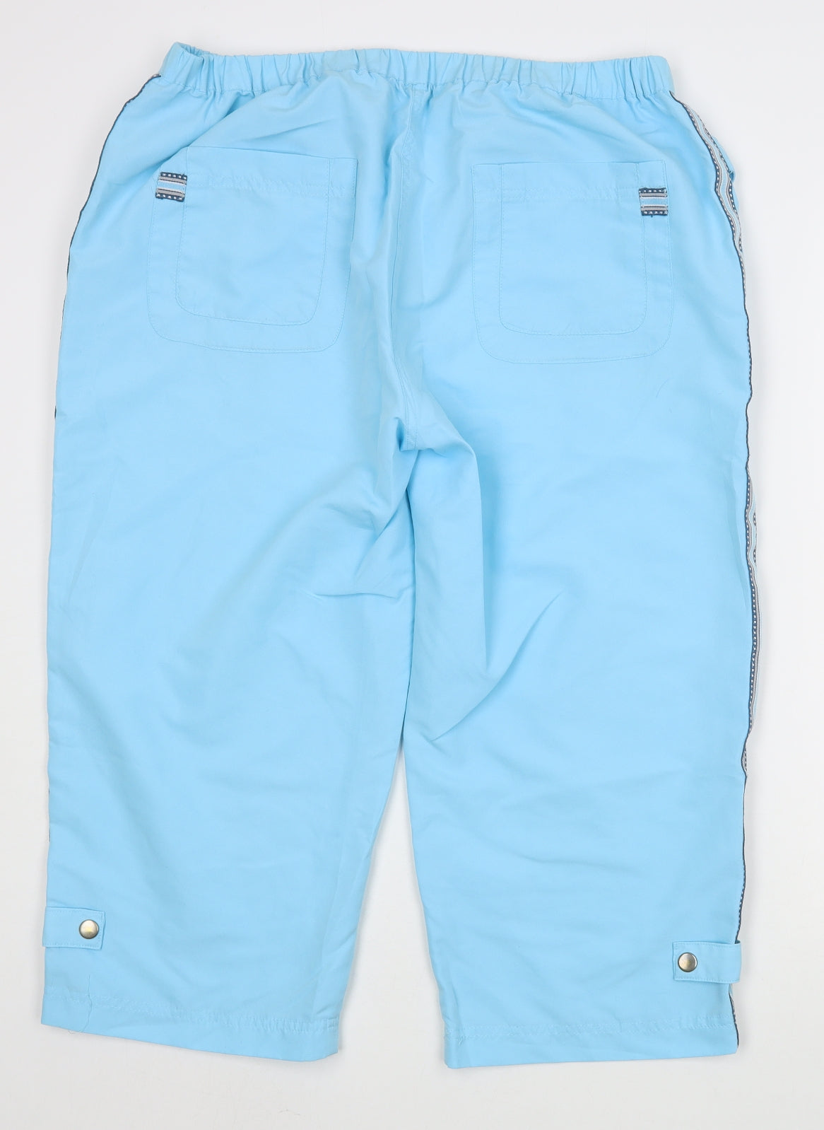 Dunnes Stores Womens Blue  Polyester Jogger Trousers Size 16 L20 in Regular