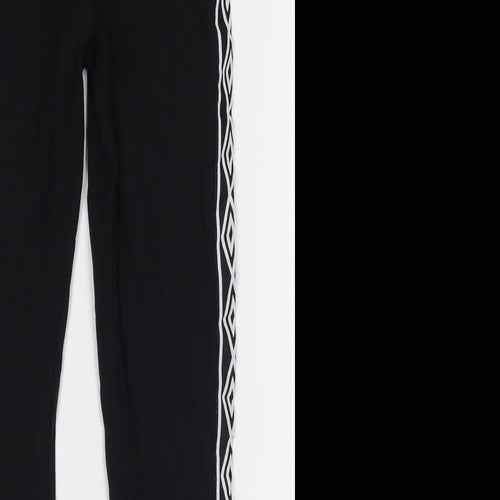 Umbro Womens Black  Cotton Jogger Leggings Size XS L25 in
