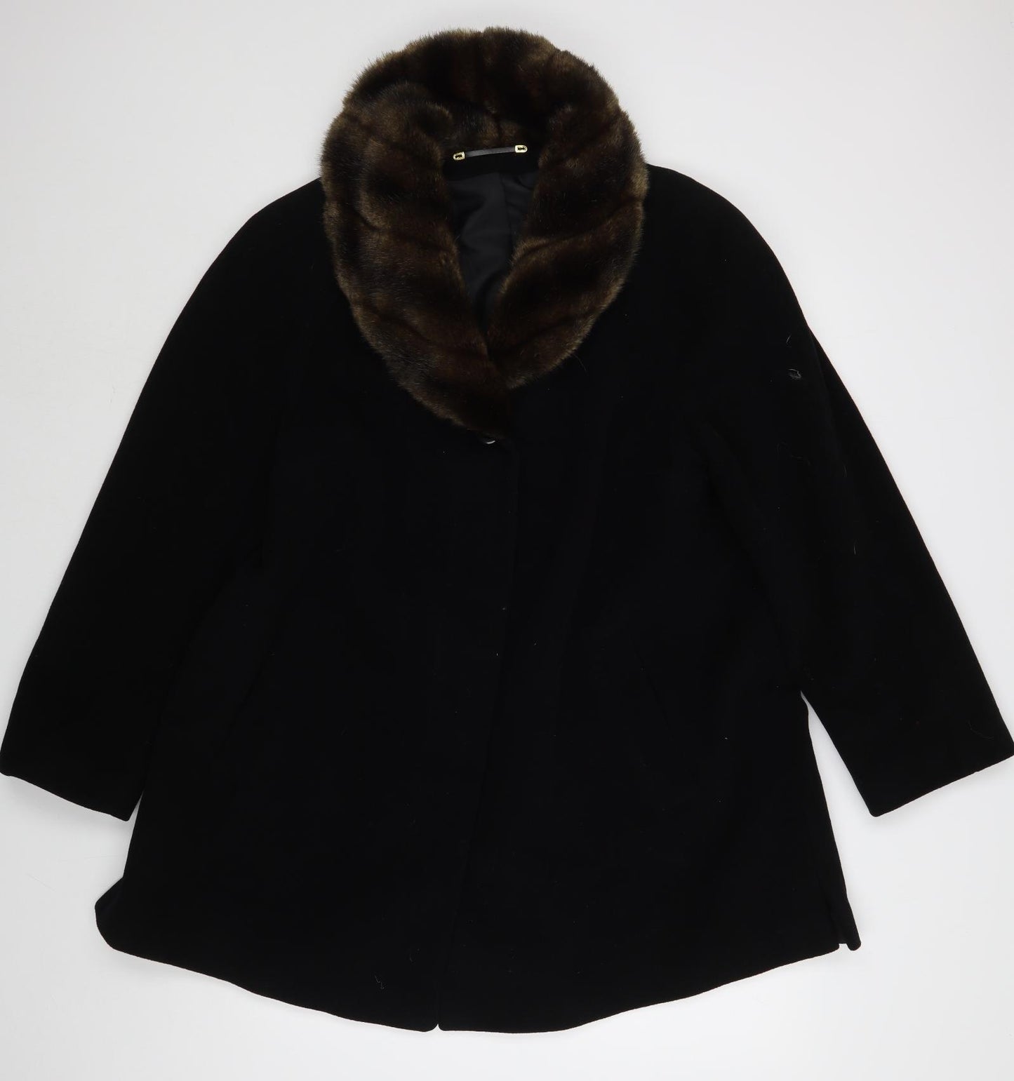 CA Womens Black   Overcoat Coat Size XL  Button