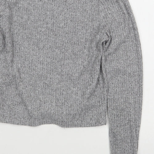 Matalan Girls Grey Round Neck  Polyester Pullover Jumper Size 13 Years  Pullover