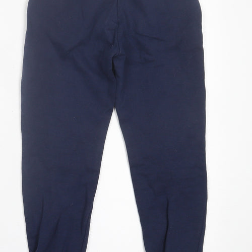 Primark Girls Blue  Cotton Jogger Trousers Size 8-9 Years  Regular Tie