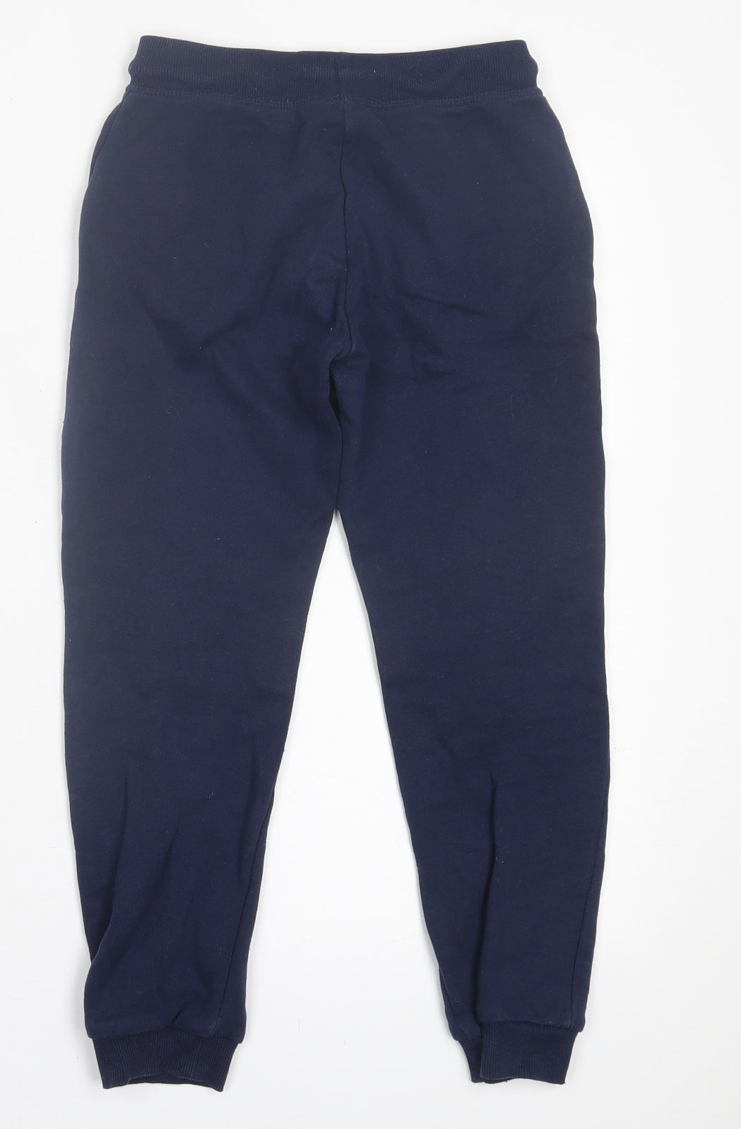 Primark Girls Blue  Cotton Jogger Trousers Size 8-9 Years  Regular Tie