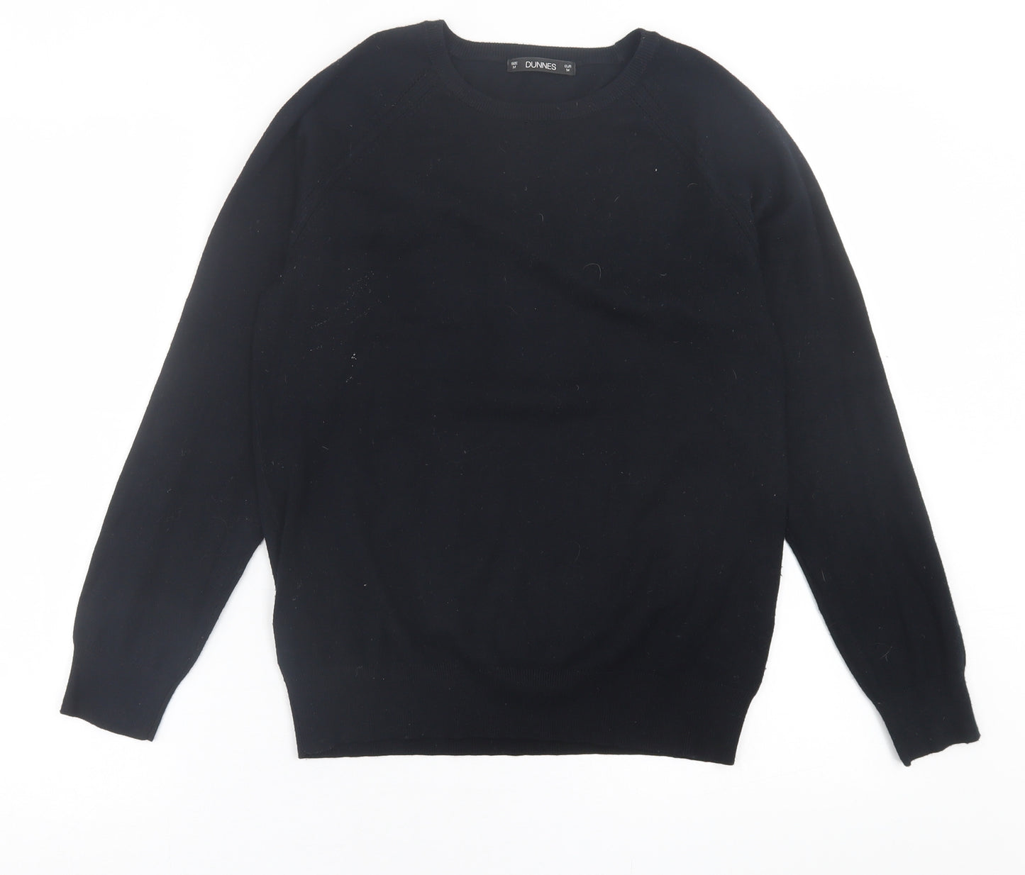 Dunnes Stores Womens Black Crew Neck  Viscose Pullover Jumper Size M