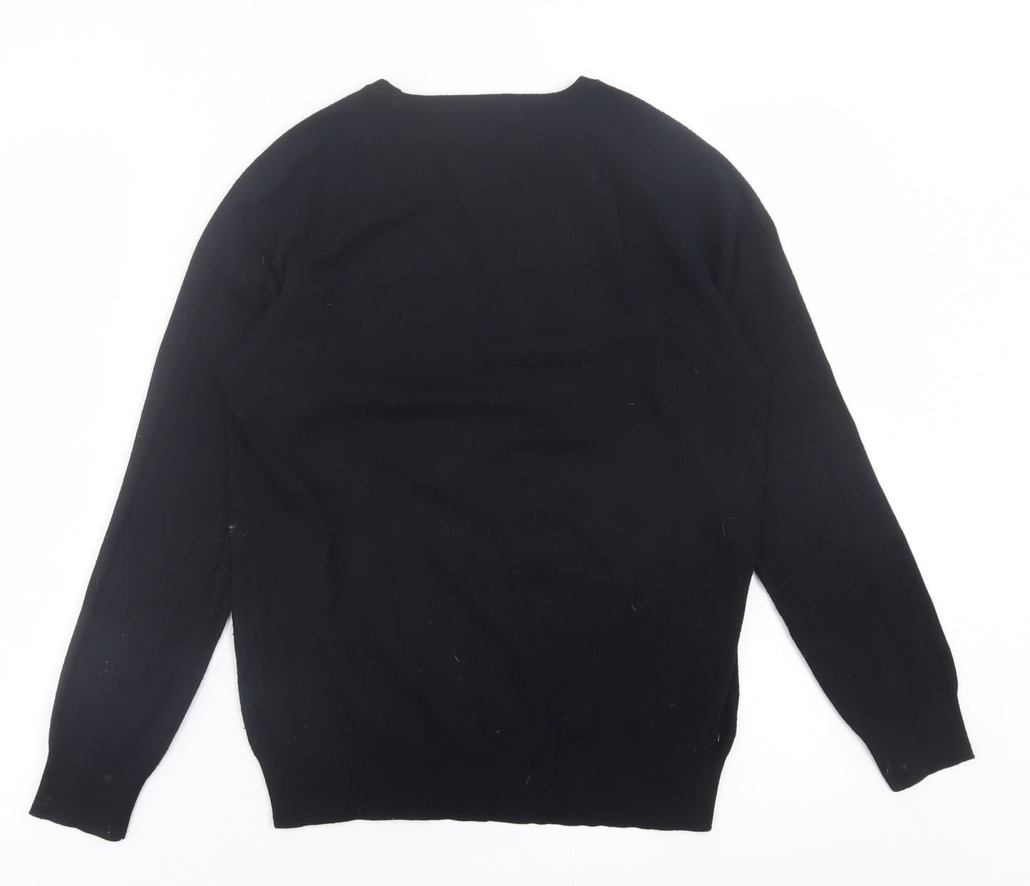 Dunnes Stores Womens Black Crew Neck  Viscose Pullover Jumper Size M