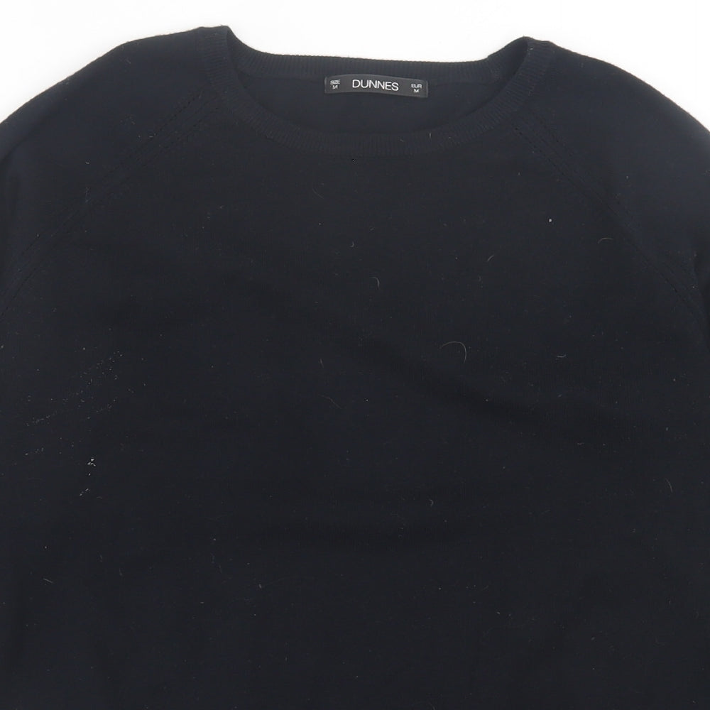 Dunnes Stores Womens Black Crew Neck  Viscose Pullover Jumper Size M