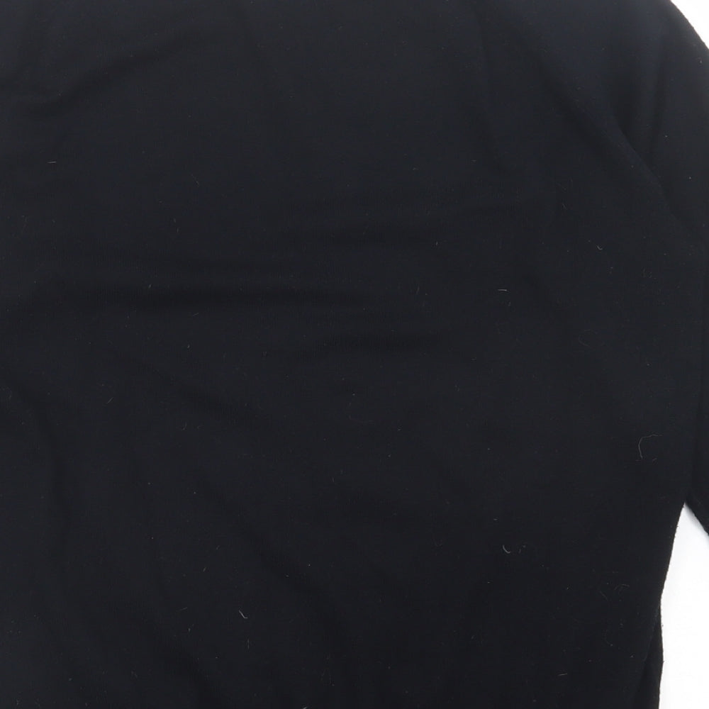 Dunnes Stores Womens Black Crew Neck  Viscose Pullover Jumper Size M
