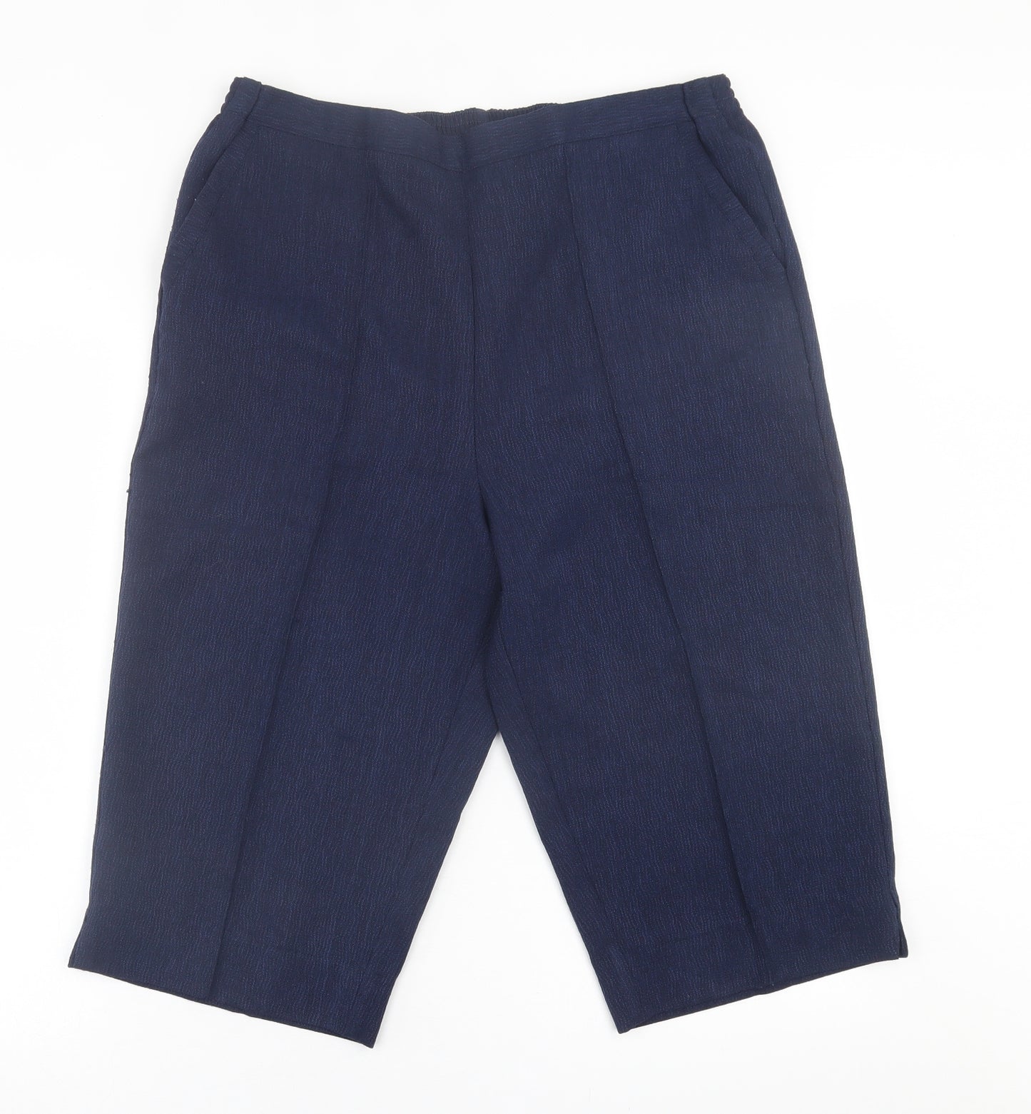 BM Collection Womens Blue  Polyester Bermuda Shorts Size 16 L17 in Regular Pull On