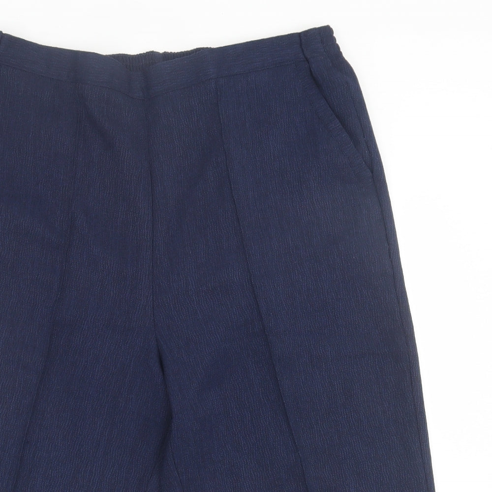 BM Collection Womens Blue  Polyester Bermuda Shorts Size 16 L17 in Regular Pull On