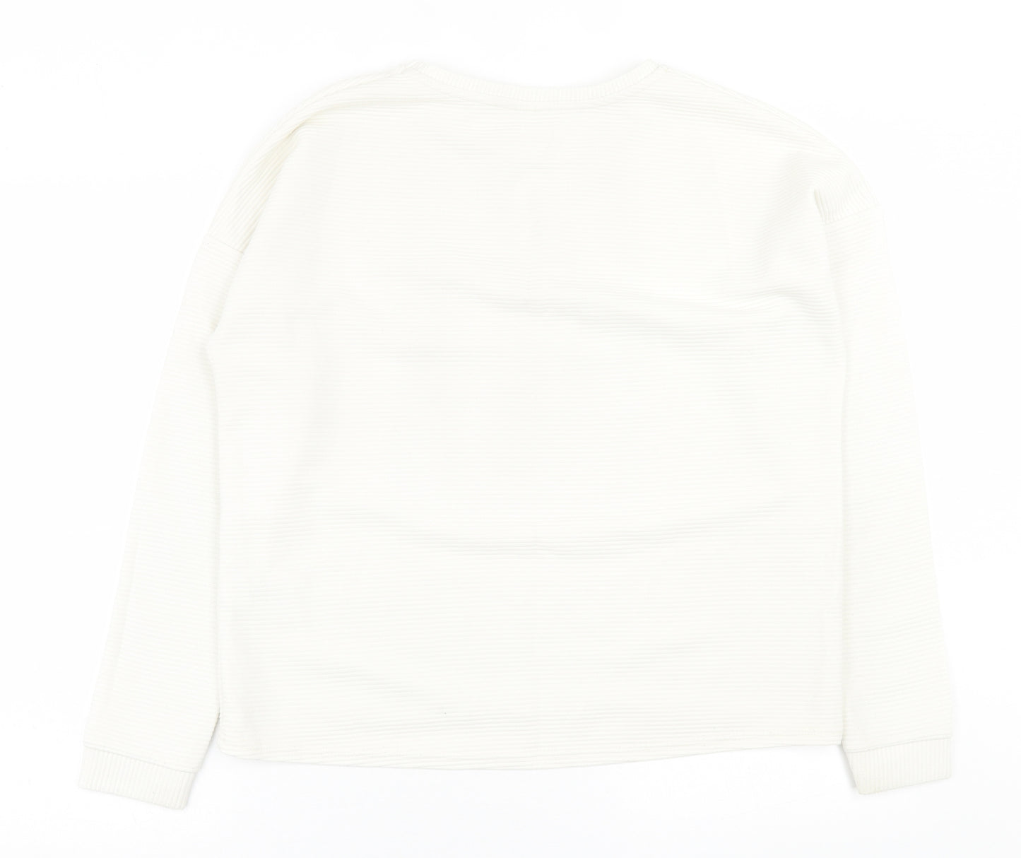 Mayoral Womens White  Cotton Pullover Sweatshirt Size 18  Pullover