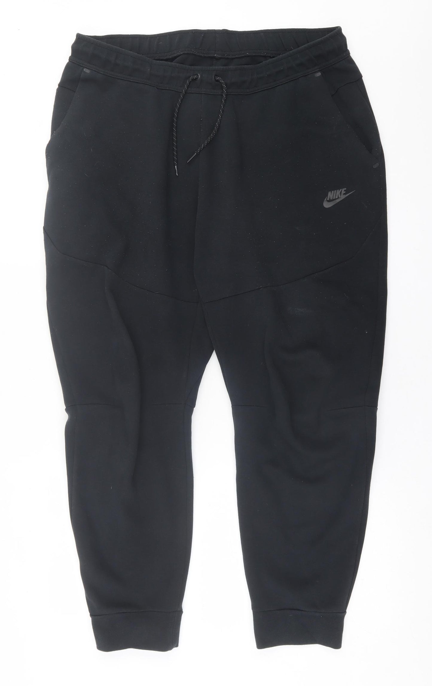 Nike Mens Black  Polyester Jogger Trousers Size XL L30 in Regular Tie