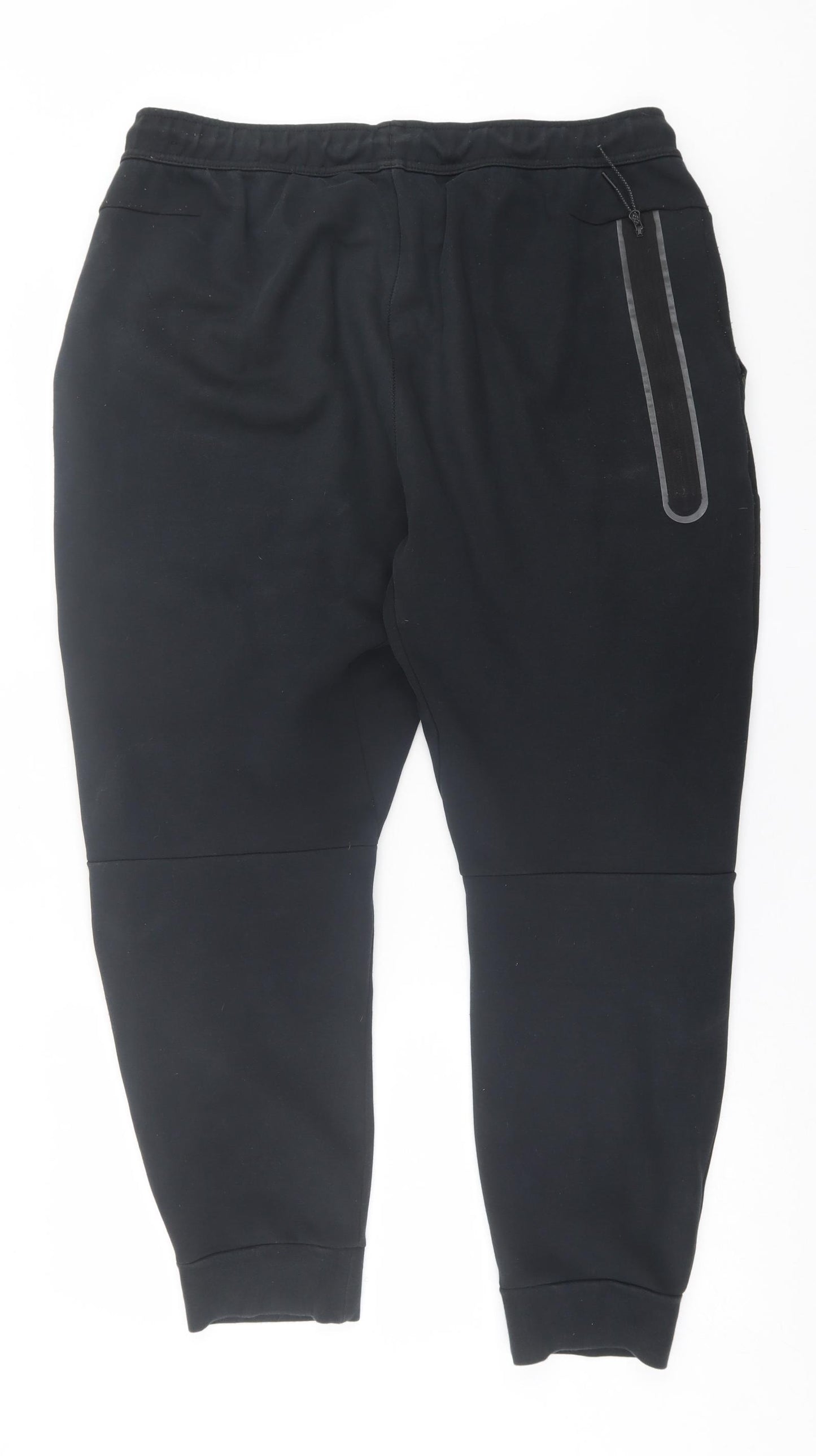 Nike Mens Black  Polyester Jogger Trousers Size XL L30 in Regular Tie