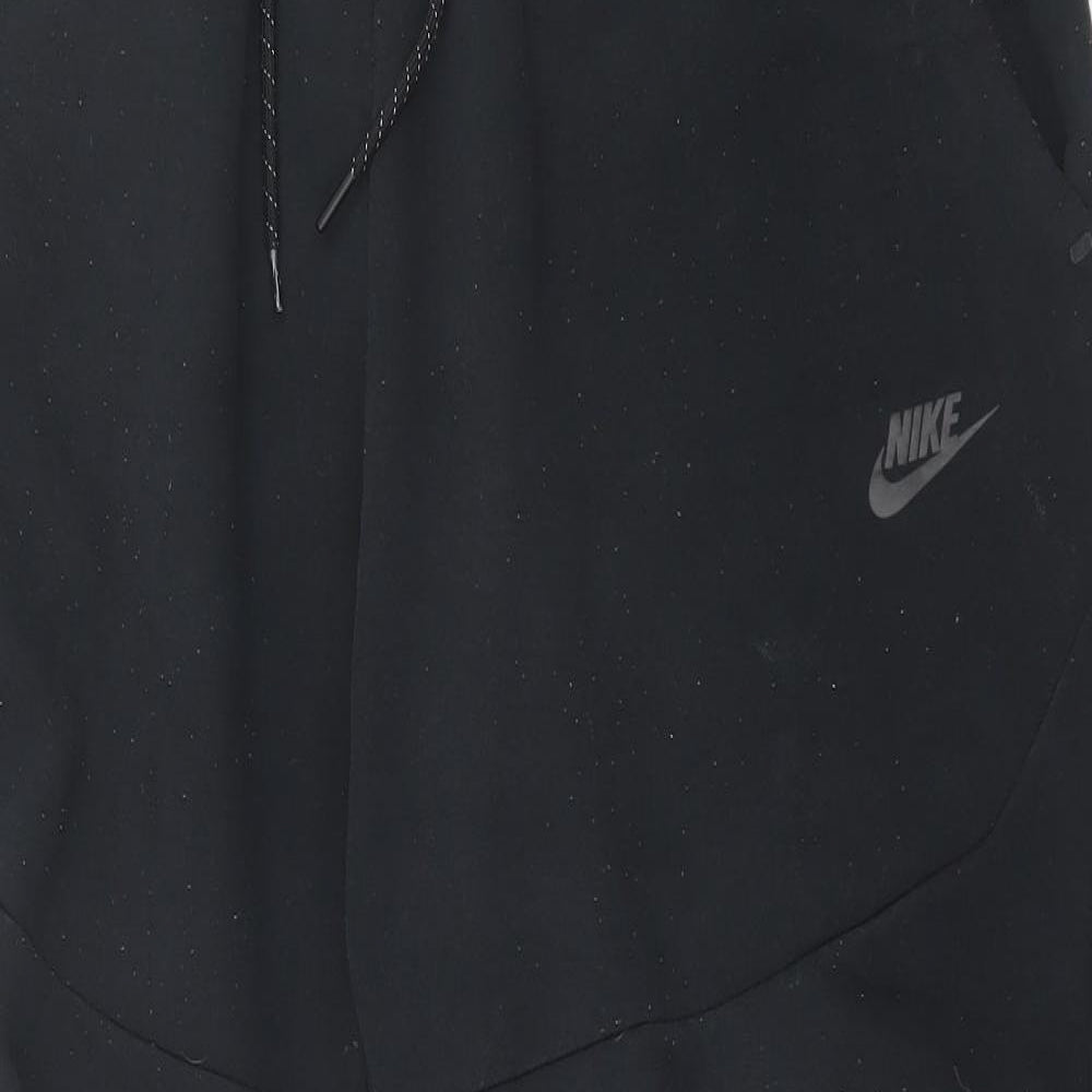 Nike Mens Black  Polyester Jogger Trousers Size XL L30 in Regular Tie