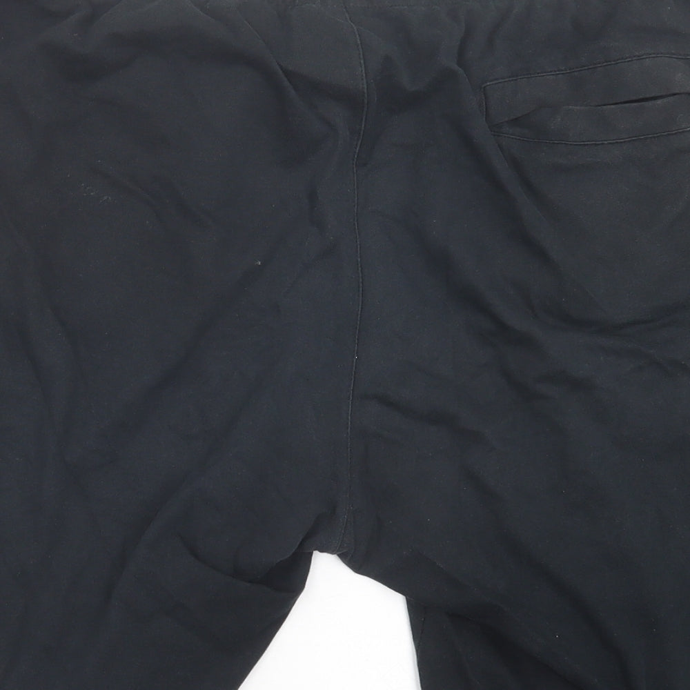 Nike Mens Black  Cotton Sweat Shorts Size XL L10 in Regular Tie