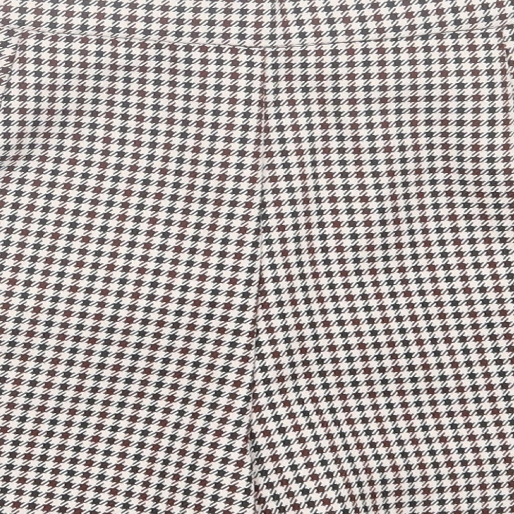 Zara Womens Red Plaid Polyester Boyfriend Shorts Size XS L3 in Regular Hook & Eye