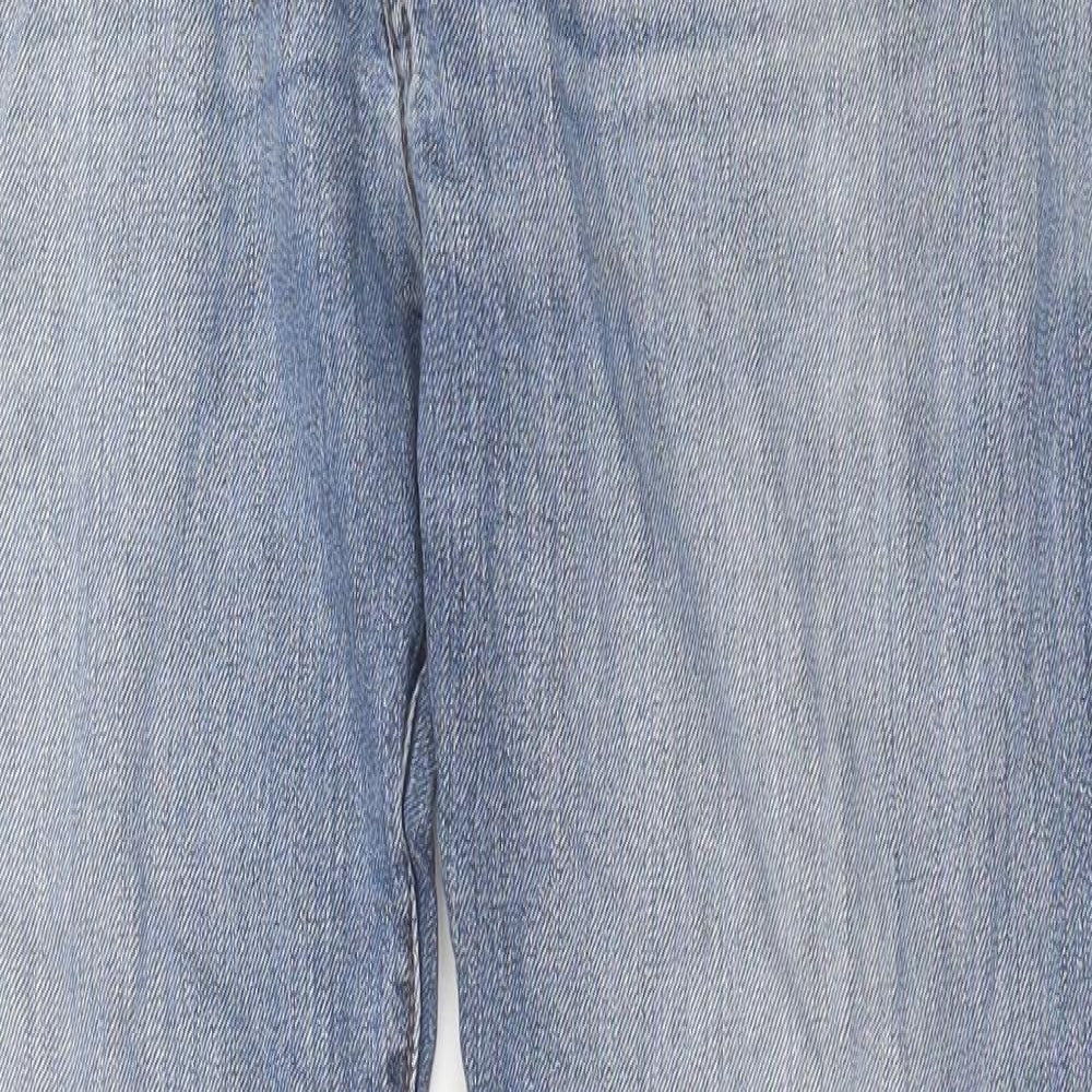 Gap Mens Blue  Cotton Straight Jeans Size 32 in L34 in Regular Button