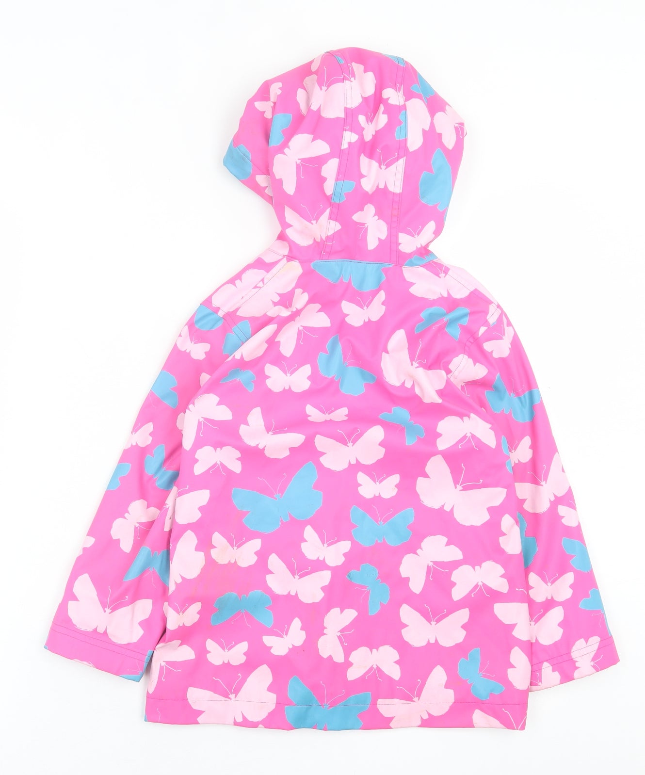 Hatley Girls Pink Geometric  Rain Coat Coat Size 5 Years  Button
