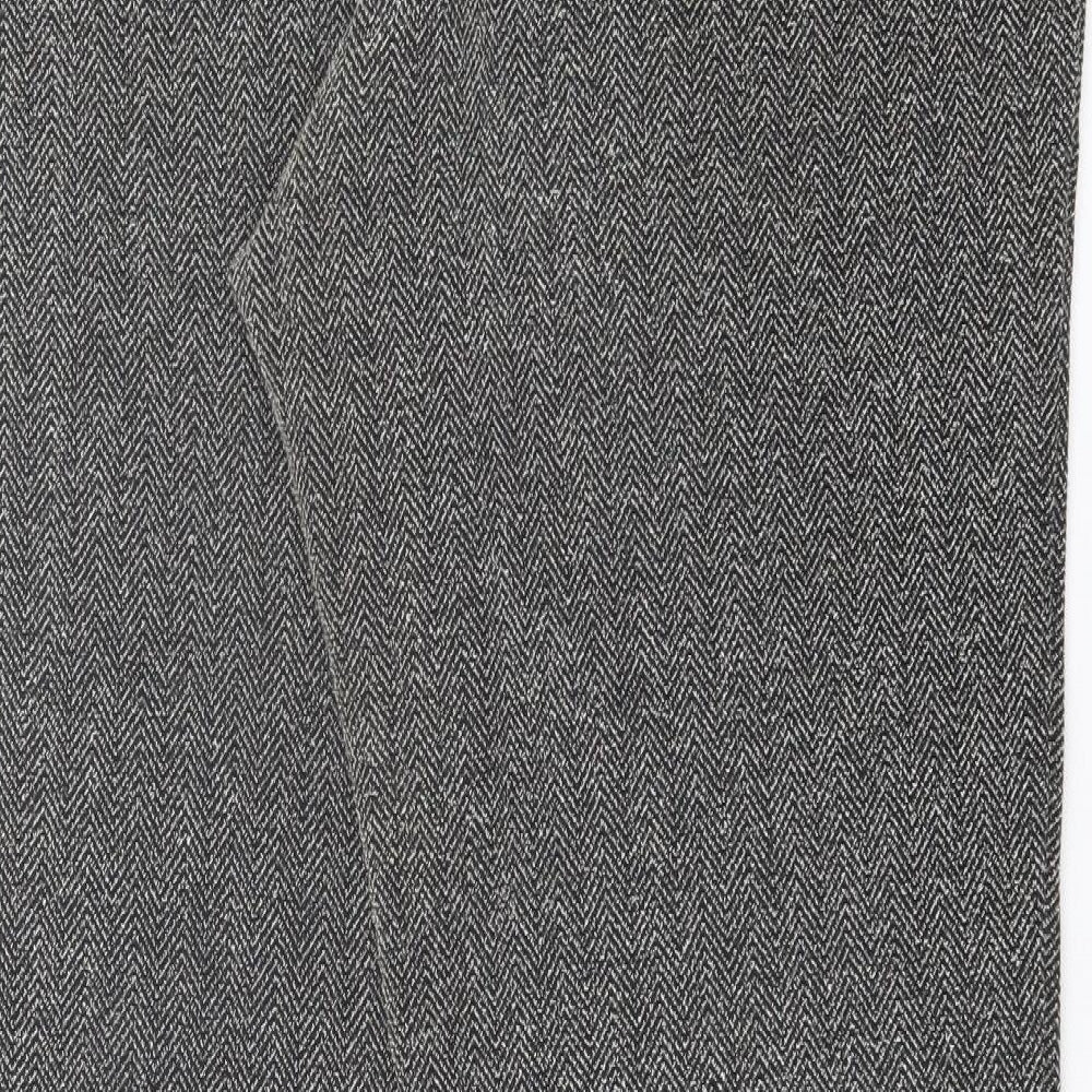 Marks and Spencer Womens Grey  Polyester Trousers  Size 22 L34 in Regular