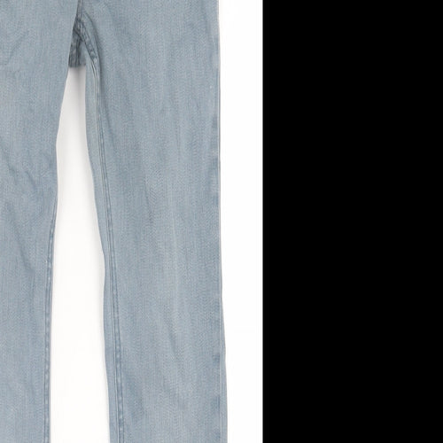 Zara Mens Blue  Cotton Straight Jeans Size 28 in L28 in Regular Button
