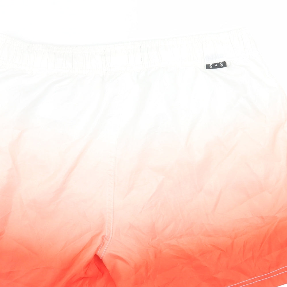 Saint & Sinner Mens Red  Polyester Sweat Shorts Size M  Regular Tie