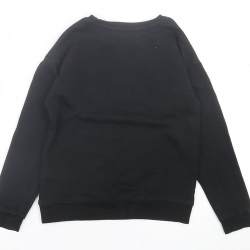 Primark Boys Black  Cotton Pullover Sweatshirt Size 9-10 Years  Pullover