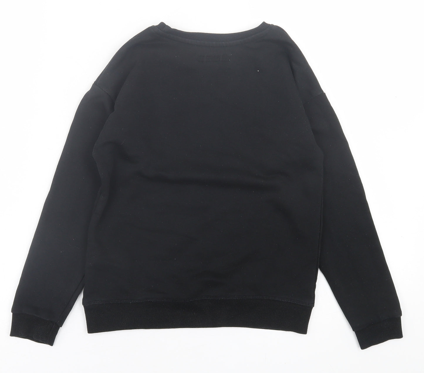 Primark Boys Black  Cotton Pullover Sweatshirt Size 9-10 Years  Pullover