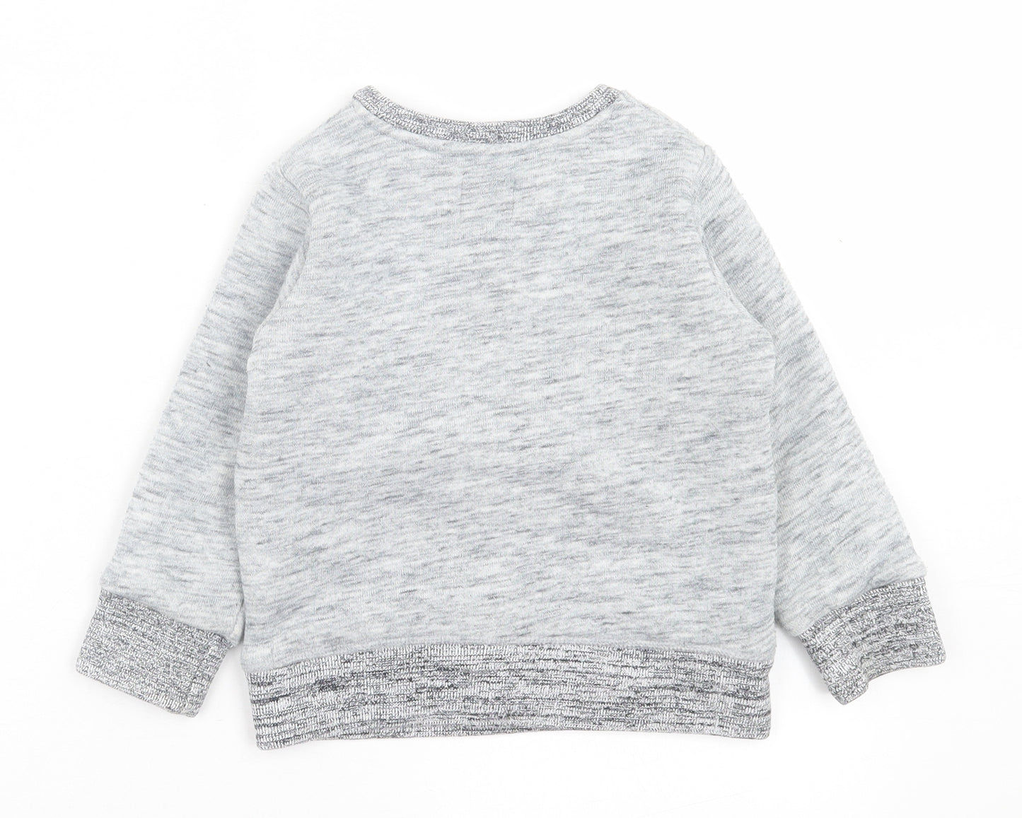 NEXT Boys Grey  Cotton Pullover Sweatshirt Size 2-3 Years  Pullover - Fleece Lining