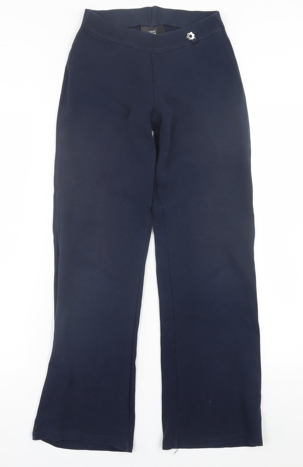NEXT Girls Blue  Cotton Capri Trousers Size 13 Years  Regular Pullover - School Wear
