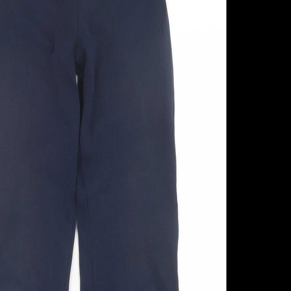 NEXT Girls Blue  Cotton Capri Trousers Size 13 Years  Regular Pullover - School Wear