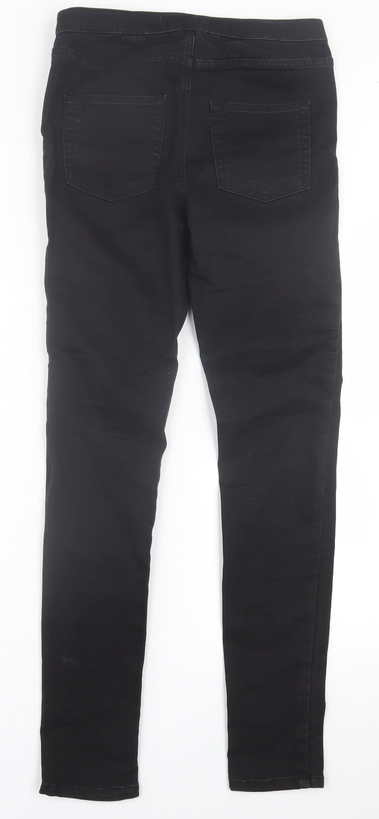 NEXT Womens Black  Cotton Jegging Trousers Size 10 L29 in Regular