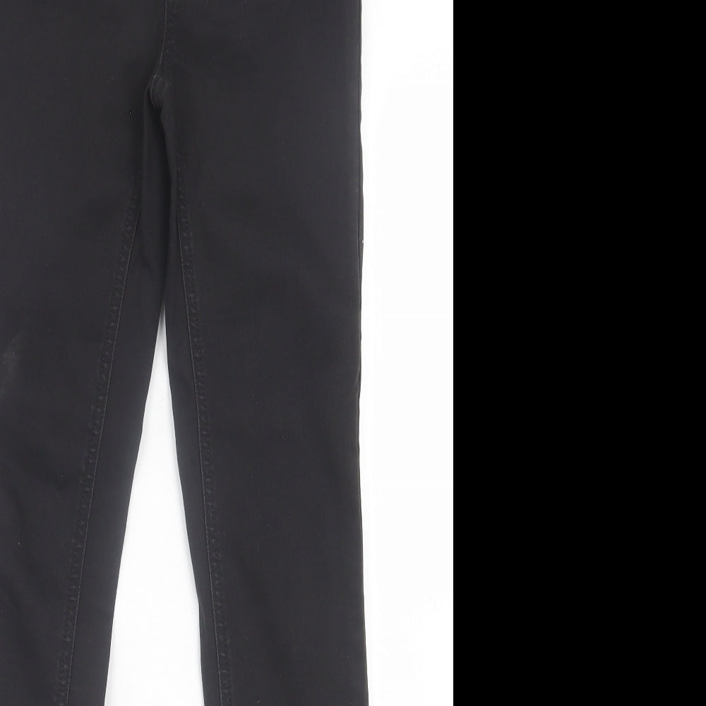 NEXT Womens Black  Cotton Jegging Trousers Size 10 L29 in Regular