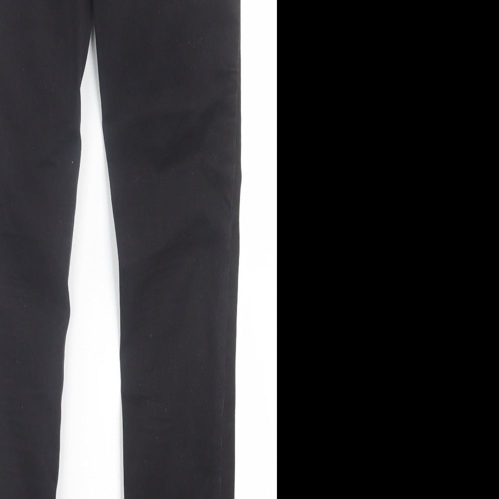 NEXT Womens Black  Cotton Jegging Trousers Size 10 L29 in Regular