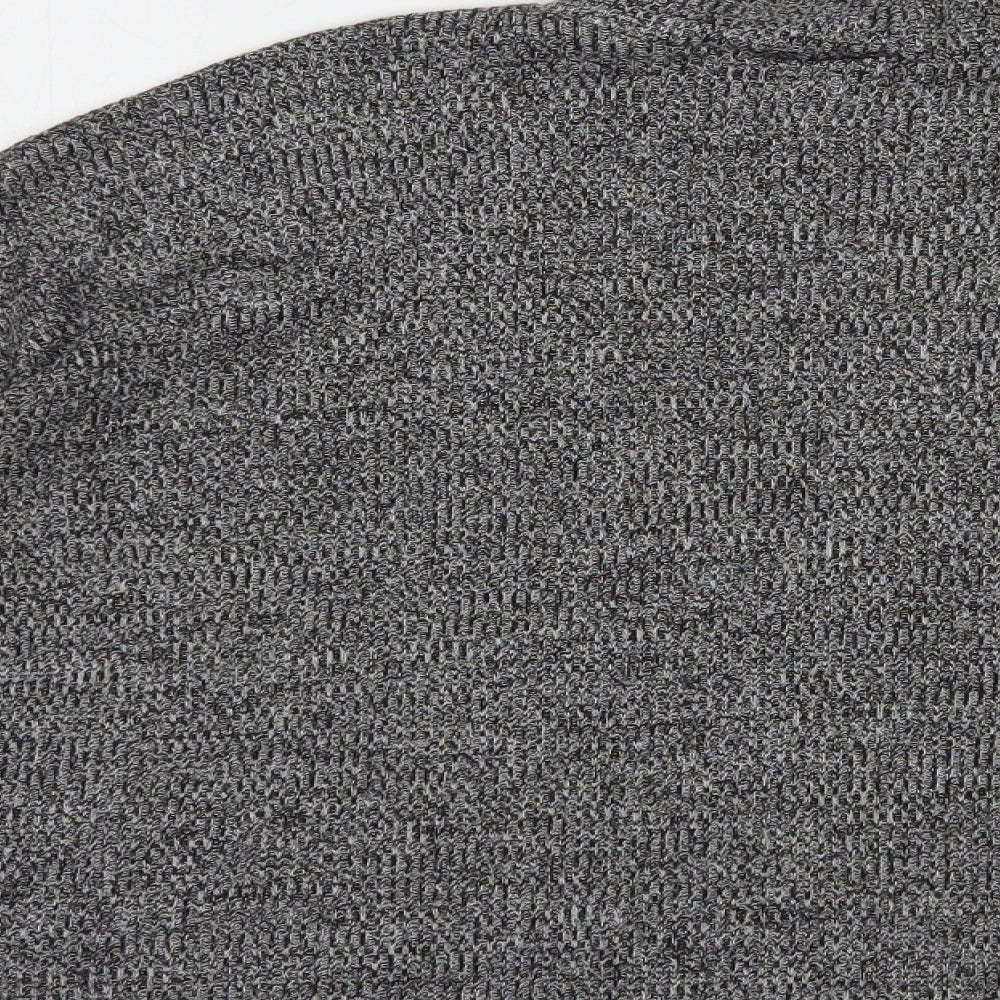 H&M Womens Grey Mock Neck  Polyester Pullover Jumper Size S