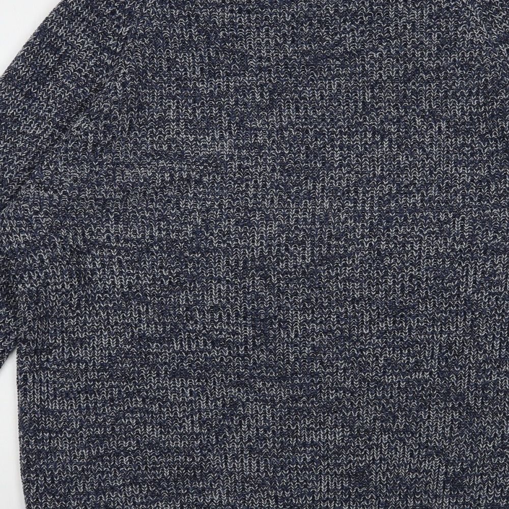 George Mens Blue Crew Neck  Acrylic Pullover Jumper Size XL