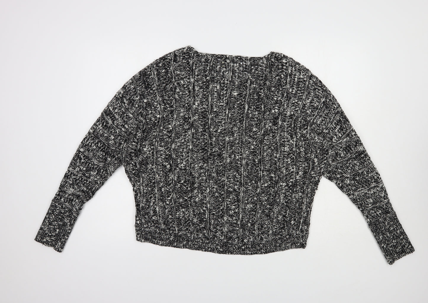 Papaya Womens Grey Boat Neck  Cotton Pullover Jumper Size 10