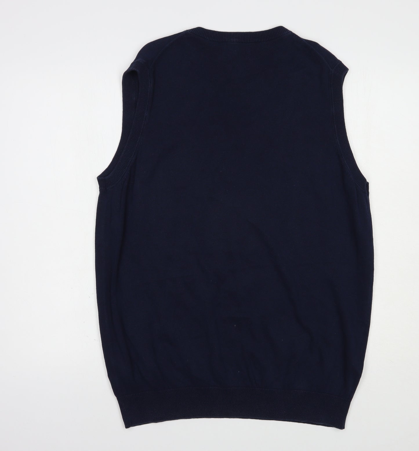 Matalan Mens Blue V-Neck  Cotton Vest Jumper Size L