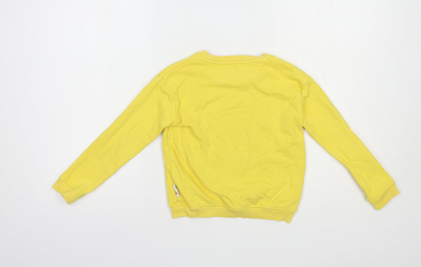 Marks and Spencer Girls Yellow  Cotton Pullover Sweatshirt Size 5-6 Years  Pullover - Giraffe