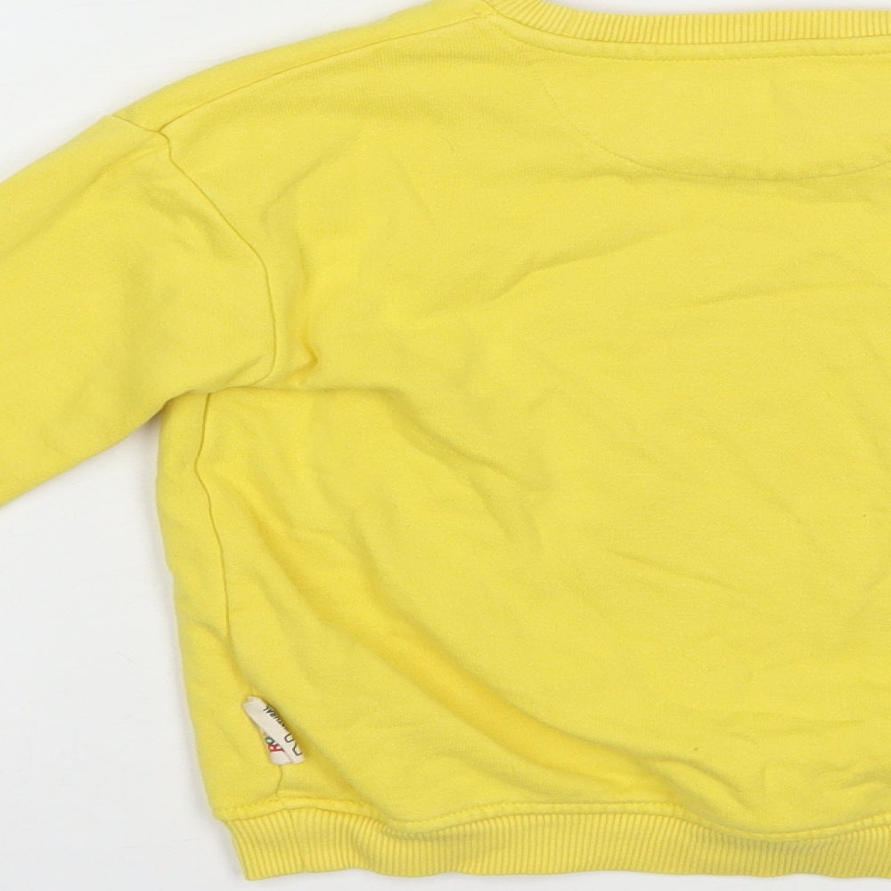 Marks and Spencer Girls Yellow  Cotton Pullover Sweatshirt Size 5-6 Years  Pullover - Giraffe
