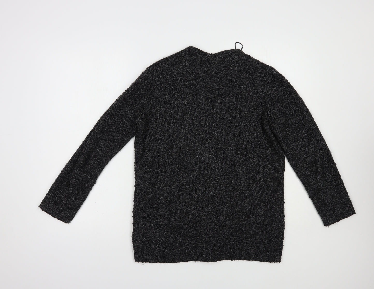 Marks and Spencer Womens Grey V-Neck  Acrylic Cardigan Jumper Size S