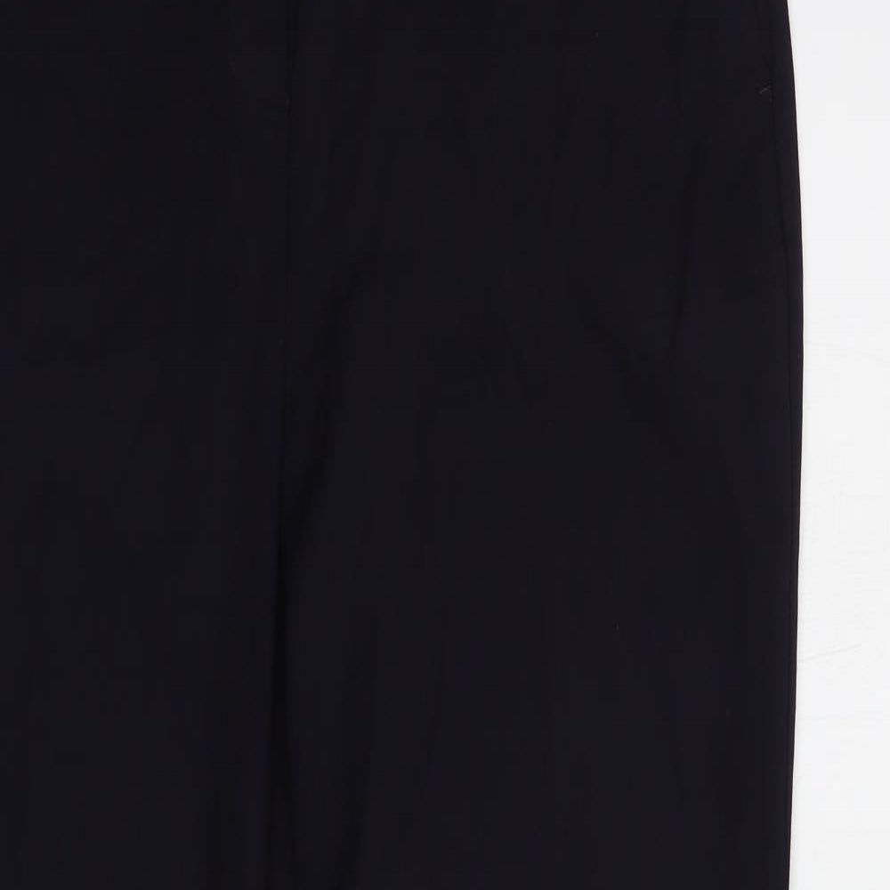 NEXT Womens Blue  Polyester Dress Pants Trousers Size 14 L32 in Regular Hook & Eye