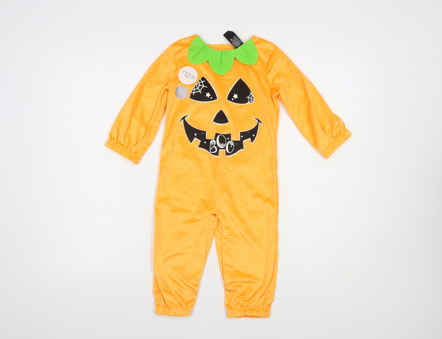 F&F Girls Orange  Polyester  Bodysuit Size 2-3 Years   - Halloween Fancy Dress